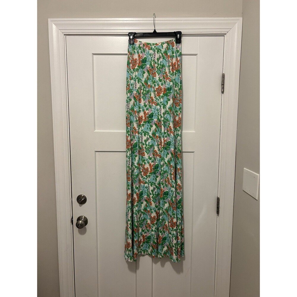 Lilly Pulitzer Strapless Jersey Knit Maxi Dress Size XS Colorful Beach Casual